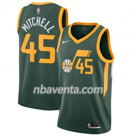 Camiseta Hombre Utah Jazz Donovan Mitchell 45 2018-19 Nike Verde Swingman
